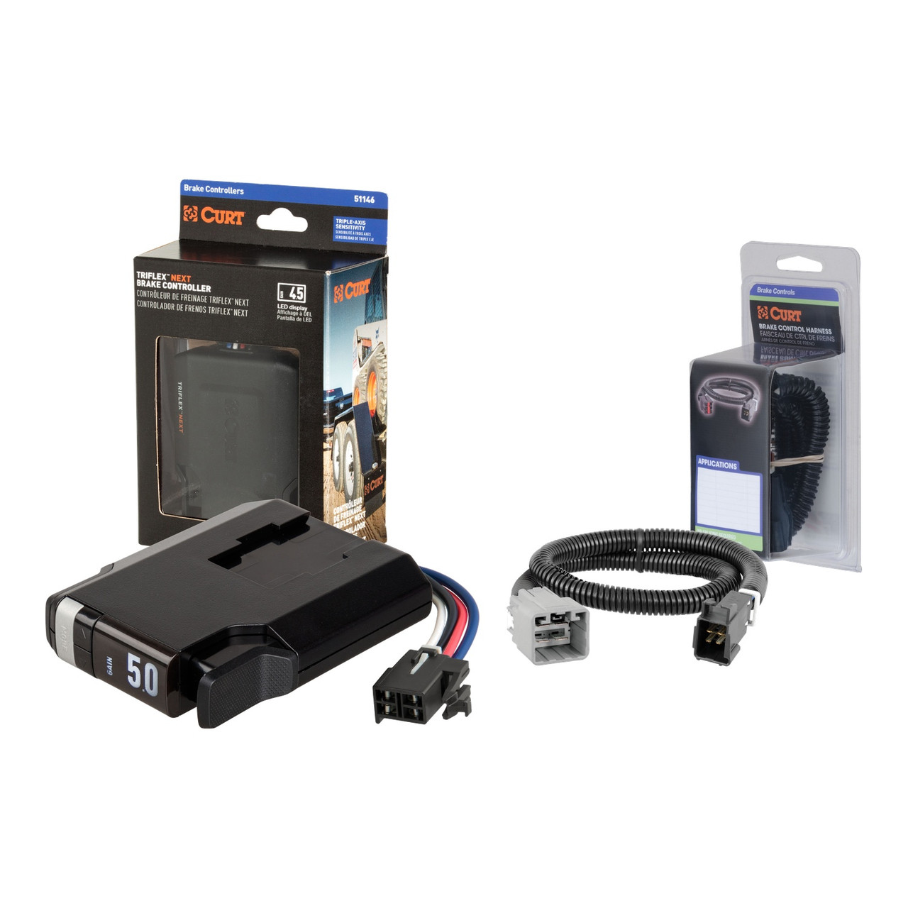 2011-2012 RAM 3500  CURT TriFlex NEXT Proportional Motion-Sensing Trailer Brake Controller for 1-4 Axles #51146 thumbnail 0