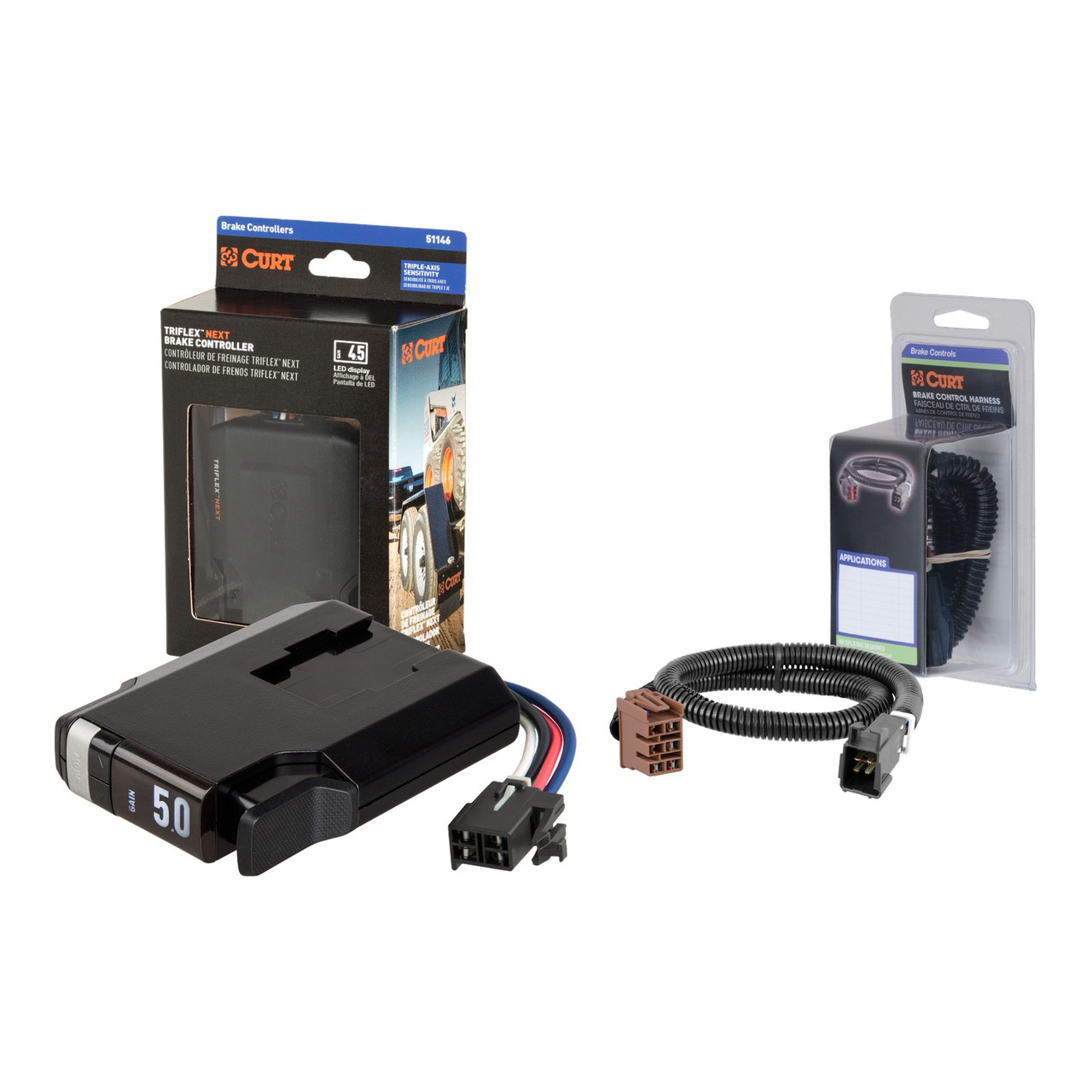 2002-2002 Cadillac Escalade  CURT TriFlex NEXT Proportional Motion-Sensing Trailer Brake Controller for 1-4 Axles #51146 thumbnail 0