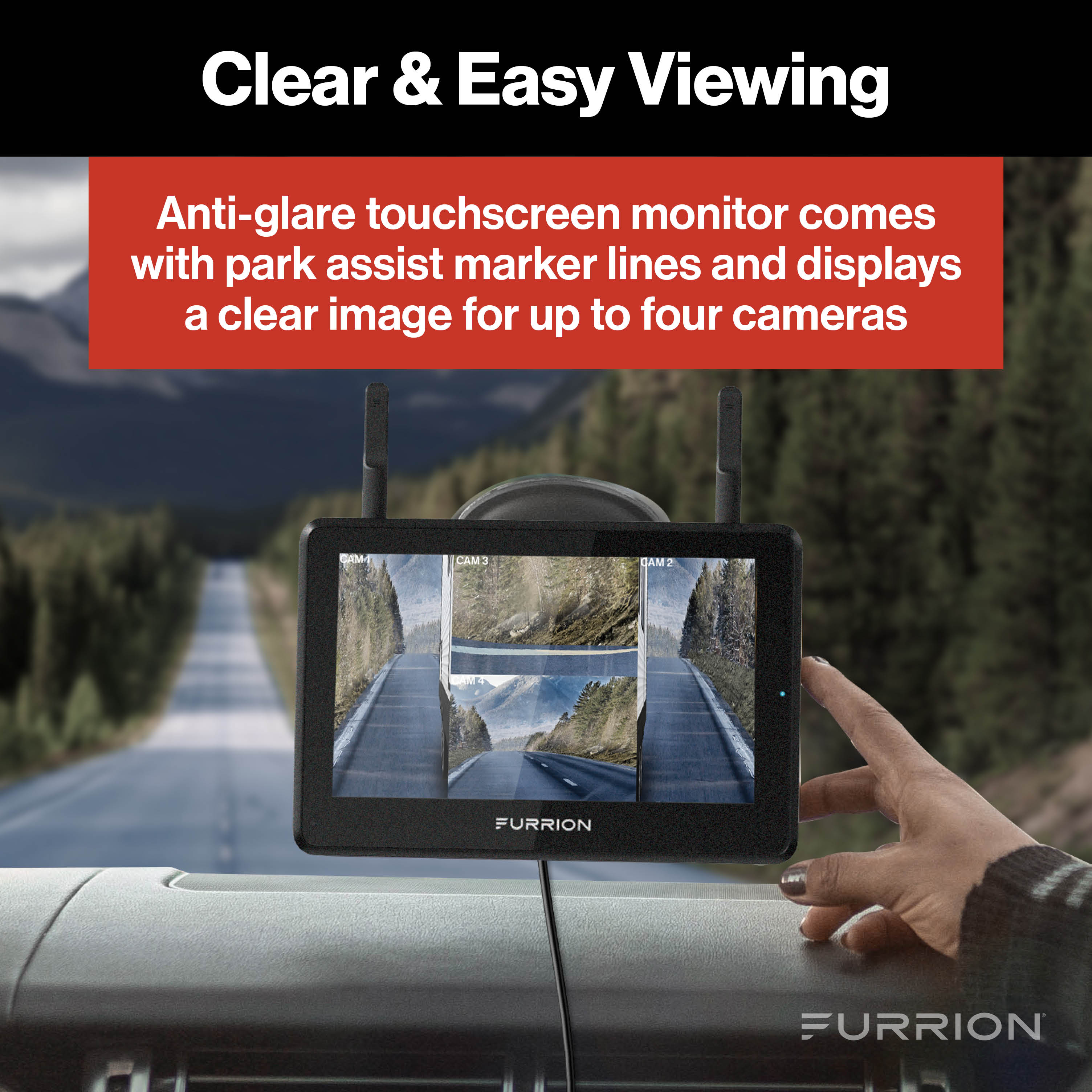 Furrion Vision S®+ RV Observation System - 7" Monitor, Sharkfin Camera #2021124329 thumbnail 6