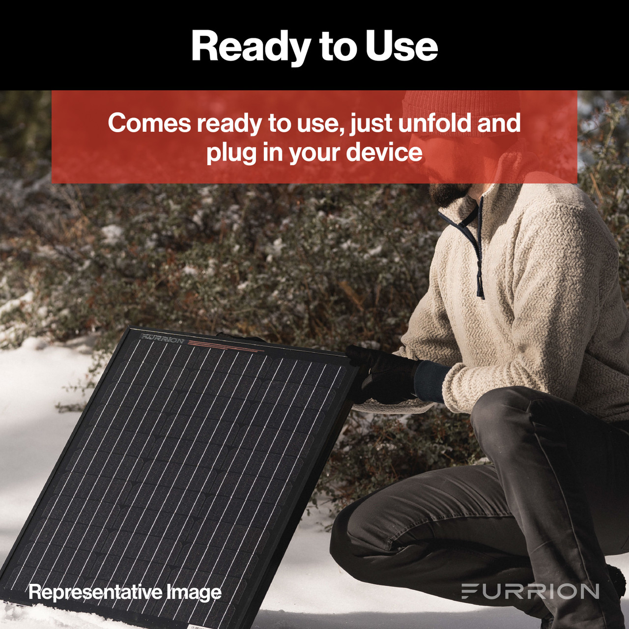 Furrion 100W Portable Kickstand Solar Panel - PWM Bundle Kit #FSPK10MWT-BL thumbnail 4