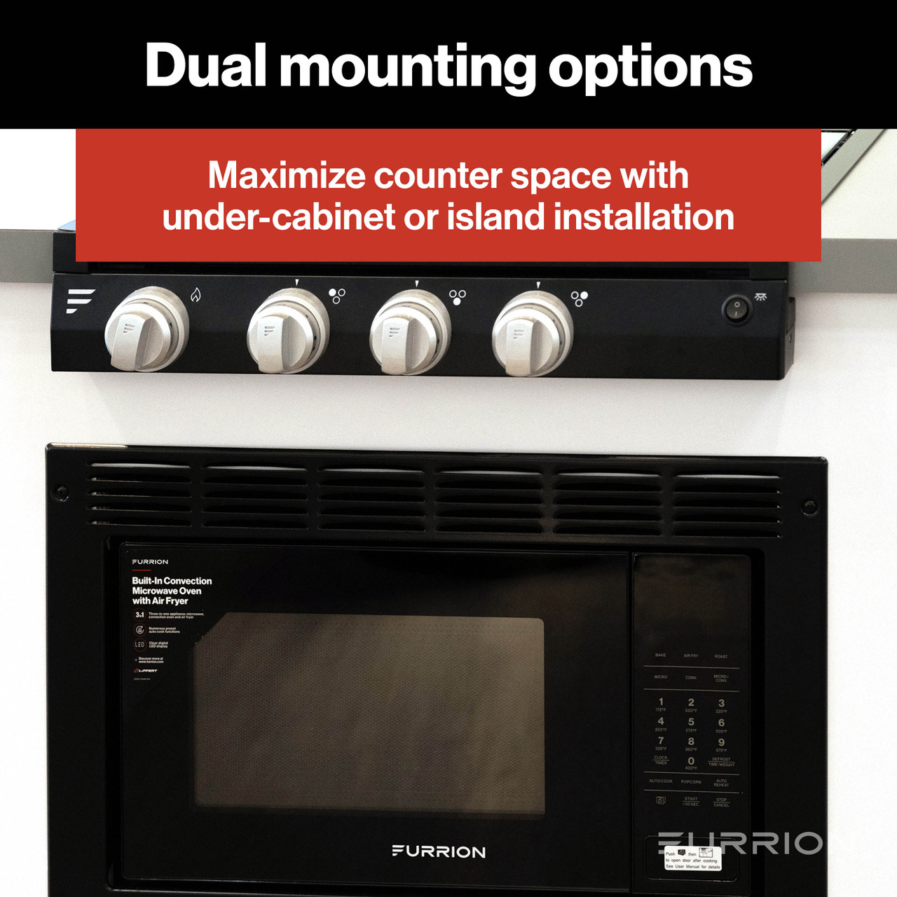 Furrion 1.1 cu. ft. Microwave Oven with Built-In Air Fryer - Black #2023056309 thumbnail 8