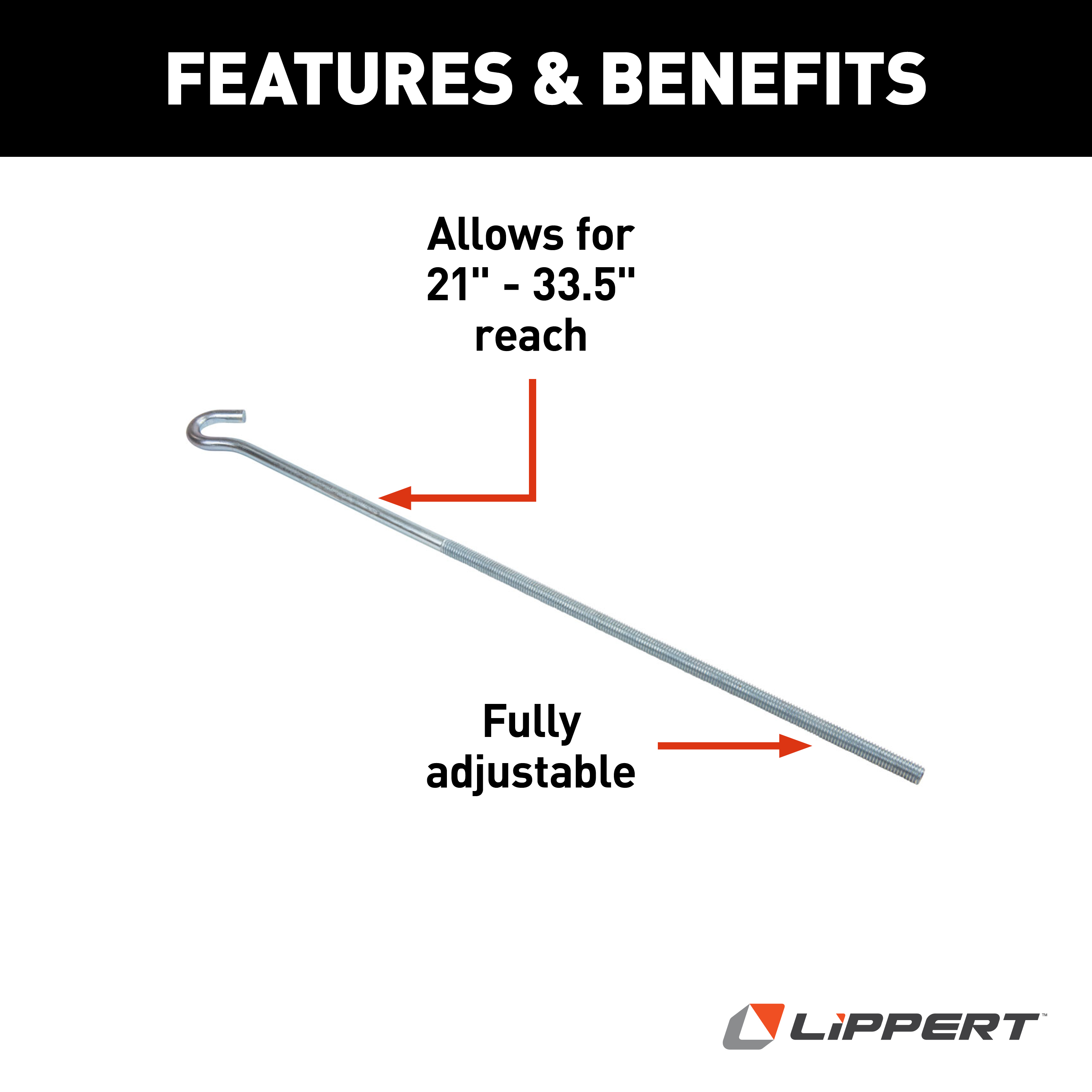 HappiJac 24" Threaded Turnbuckle Hook #80312, TBH-24 #149814 thumbnail 1