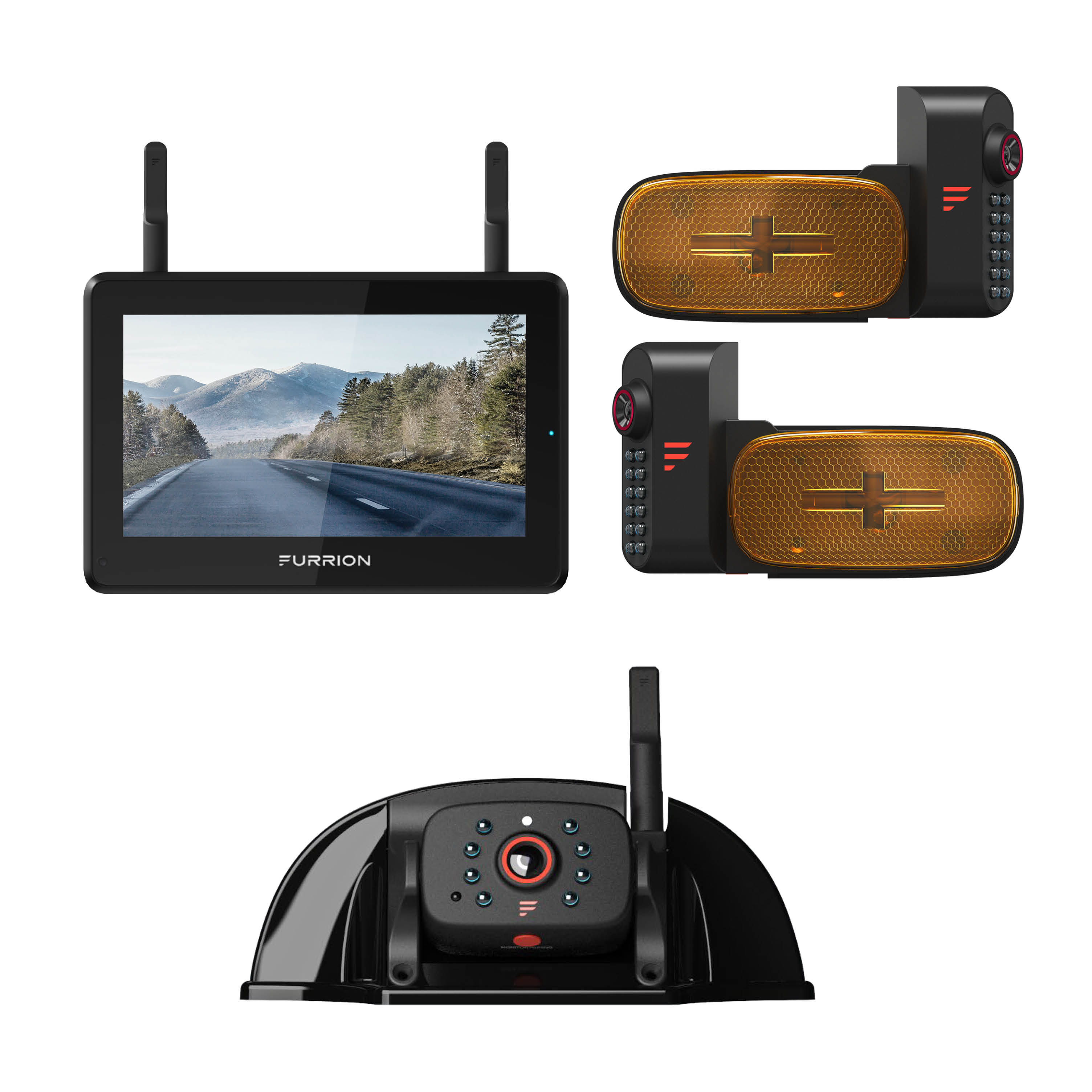 Furrion Vision S®+ RV Backup Camera System - 5" Monitor, Side Cameras, Rear Sharkfin Camera # FOS5HTAEN #2021124375 thumbnail 0