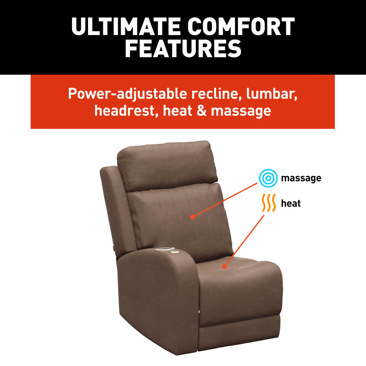 Thomas Payne Signature Thomas Payne® Signature Seismic Series RV Theater Seating Recliner - Right Arm, Satula #2024044192 thumbnail 5