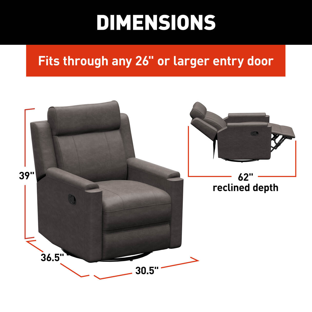 Thomas Payne Signature Thomas Payne® Signature RV Swivel Glide Recliner - McCoy #2024044210 thumbnail 7
