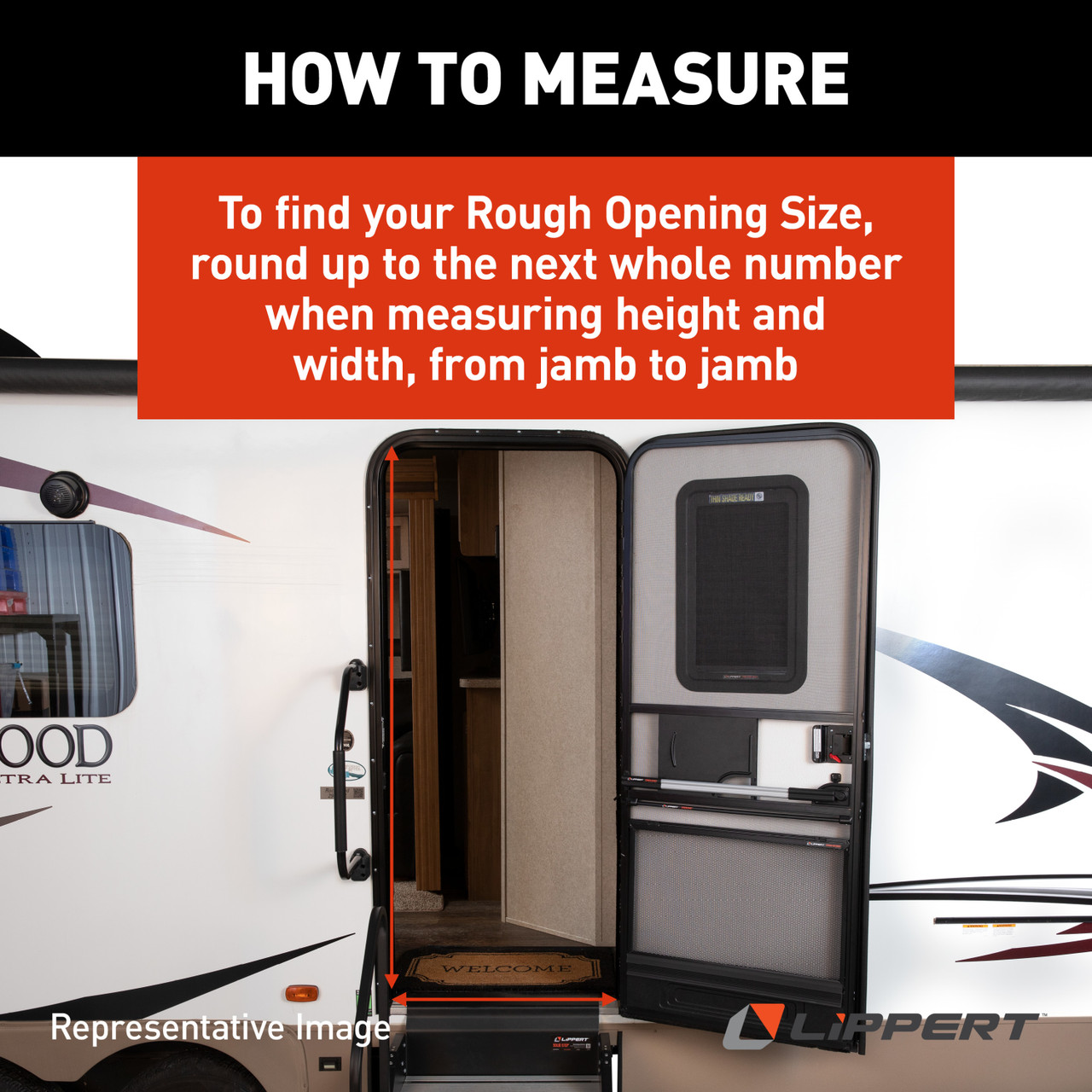 Lippert Right Hinge RV Radius Entry Door with Screen Door - 30" x 72" (Polar White, White Window Frame) #V000384493 thumbnail 7