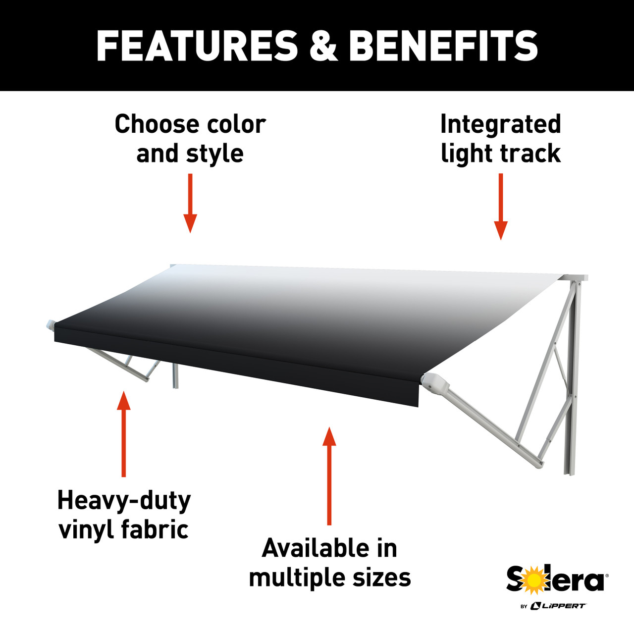 Solera 19' Power & Hybrid Awning Roller Assembly - White Fade #V000211514 thumbnail 1