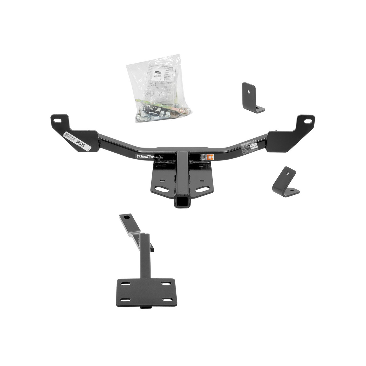 2014-2015 Chevrolet Malibu LTZ Except Canada Models Draw-tite Class 2 Trailer Hitch, 1-1/4 Inch Square Receiver Bundle w/ Plug-n-Play T-One Wiring Harness thumbnail 7