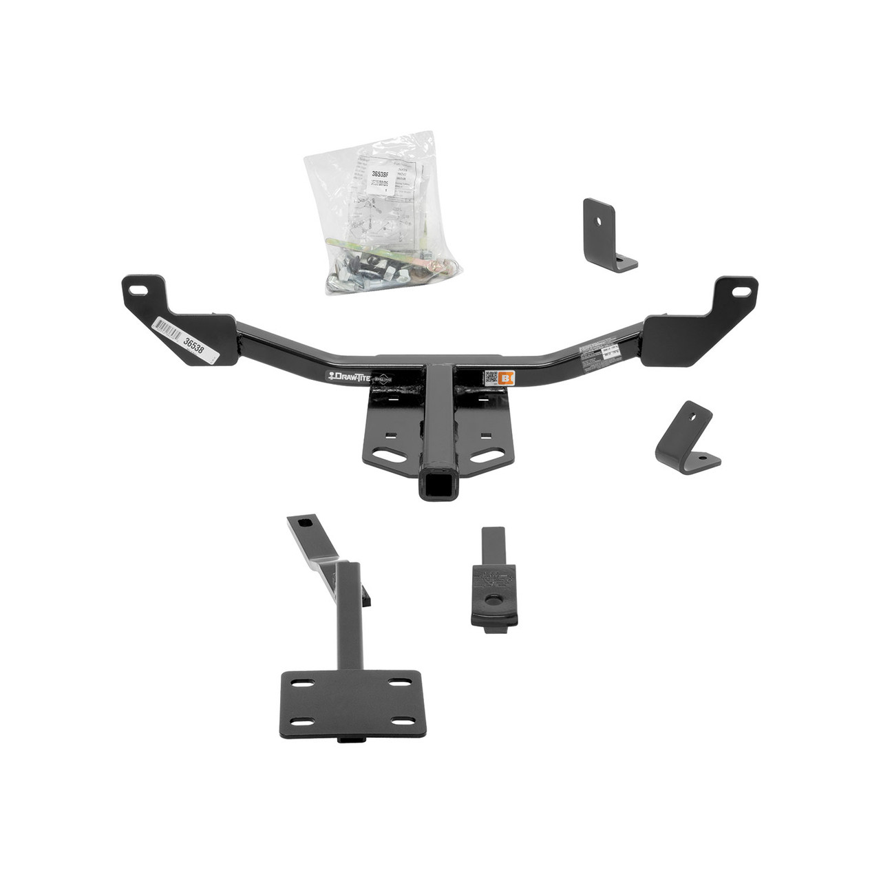2014-2015 Chevrolet Malibu LTZ Except Canada Models Draw-tite Class 2 Trailer Hitch, 1-1/4 Inch Square Receiver Bundle w/ Plug-n-Play T-One Wiring Harness thumbnail 9