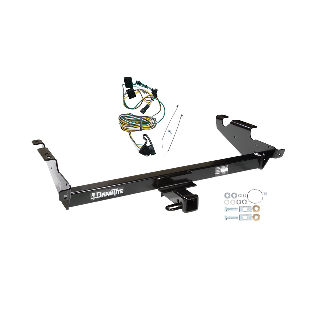 1987-1995 Chevrolet G20 Draw-tite Class 3 Trailer Hitch, 2 Inch Square Receiver Bundle w/ Plug-n-Play T-One Wiring Harness 75121 thumbnail 0