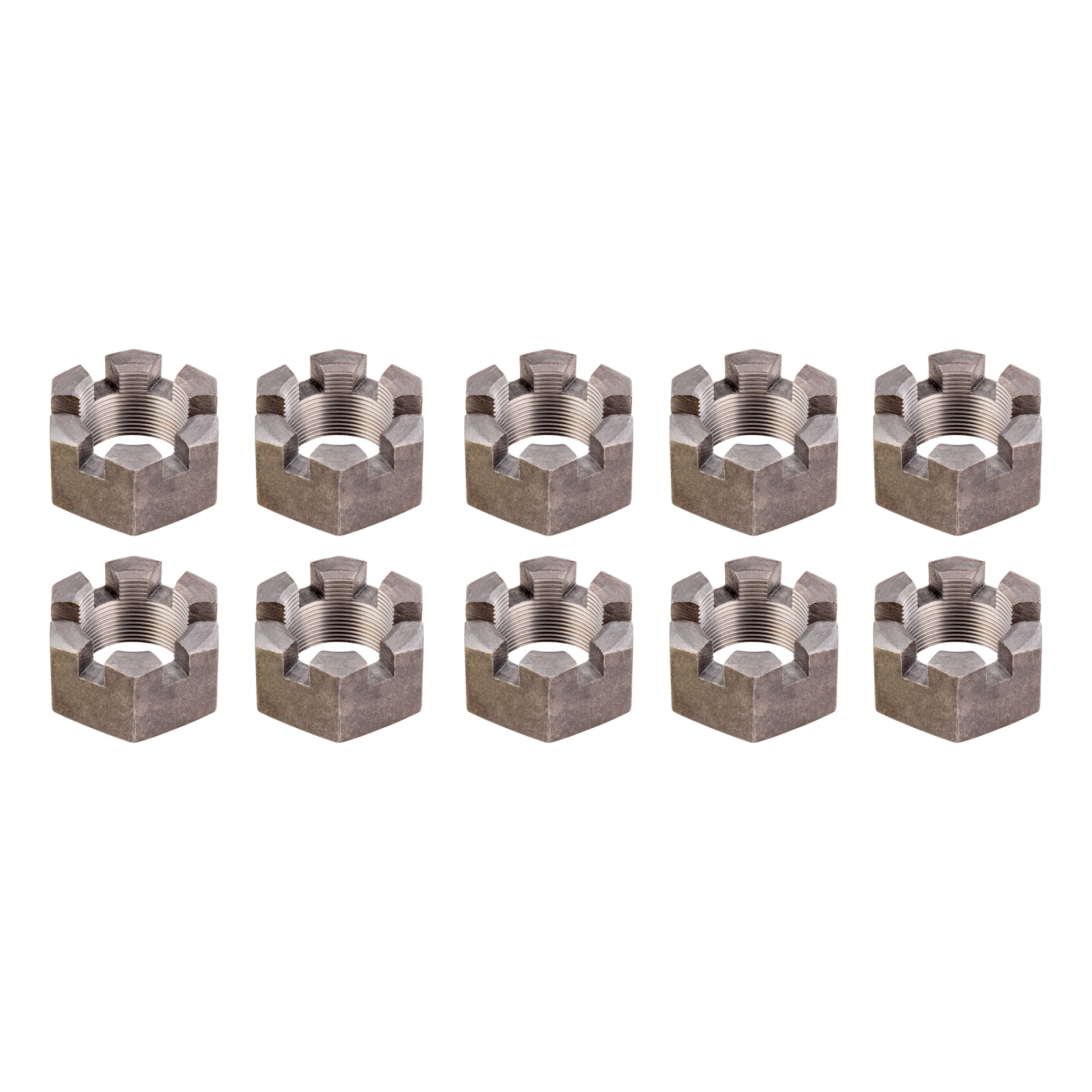 Lippert 2025027771 6-Slot Castle Spindle Nut, 12,000-16,000-lb. Axles, 1-3/4"-12 Thread Size, 10 Pack thumbnail 0