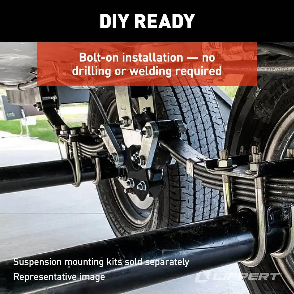 Lippert 2024115710 Road Armor Shock-Absorbing Trailer Equalizer Long Triple Axle Kit for 3,500-8,000-lb. Axles (Two Pairs) thumbnail 11