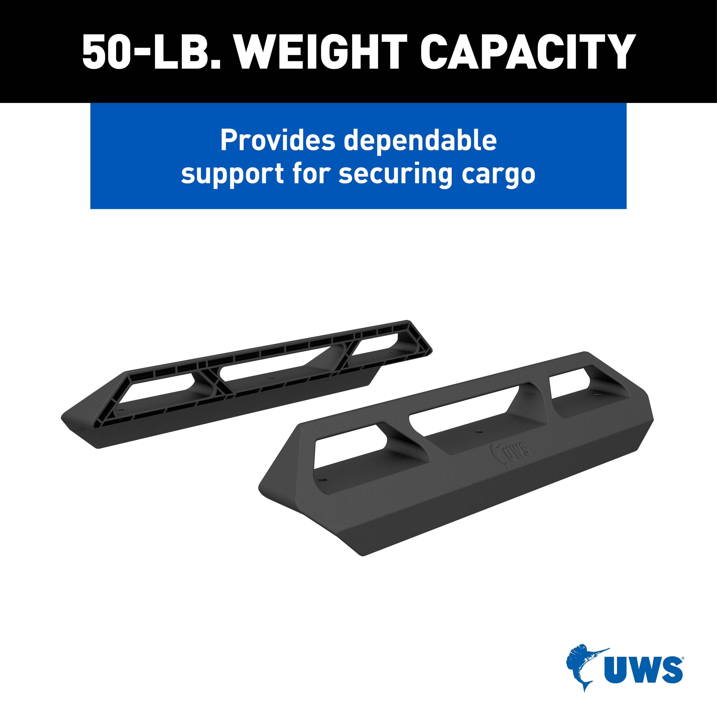 UWS Truck Tool Box Tie-Down Side Rails Kit, Black, Heavy-Duty Mounting Clamp System for Pickup Truck Bed Toolboxes, Fits UWS Boxes with 3/4" Chamfered Lid, Hardware Included – UWS-TBTD thumbnail 5