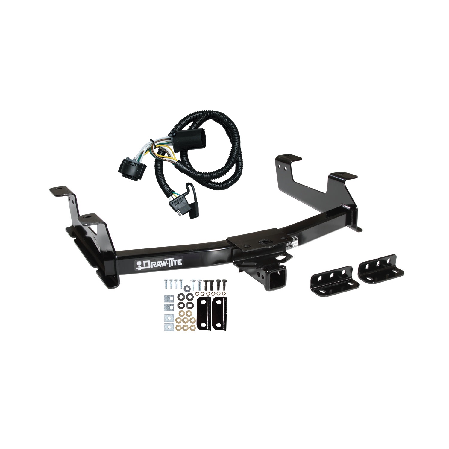 2011-2014 GMC Sierra 2500 HD Draw-tite Class 4 Trailer Hitch, 2 Inch Square Receiver Bundle w/ Plug-n-Play T-One Wiring Harness thumbnail 0