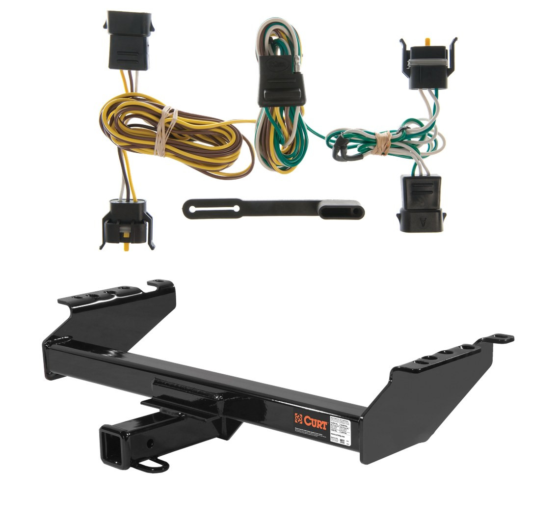 1997 Ford F-150 Excluding 10" drop bumper, old body Curt 2", Class 4 Trailer Tow Hitch + 4-flat Wiring Kit 14001 thumbnail 0