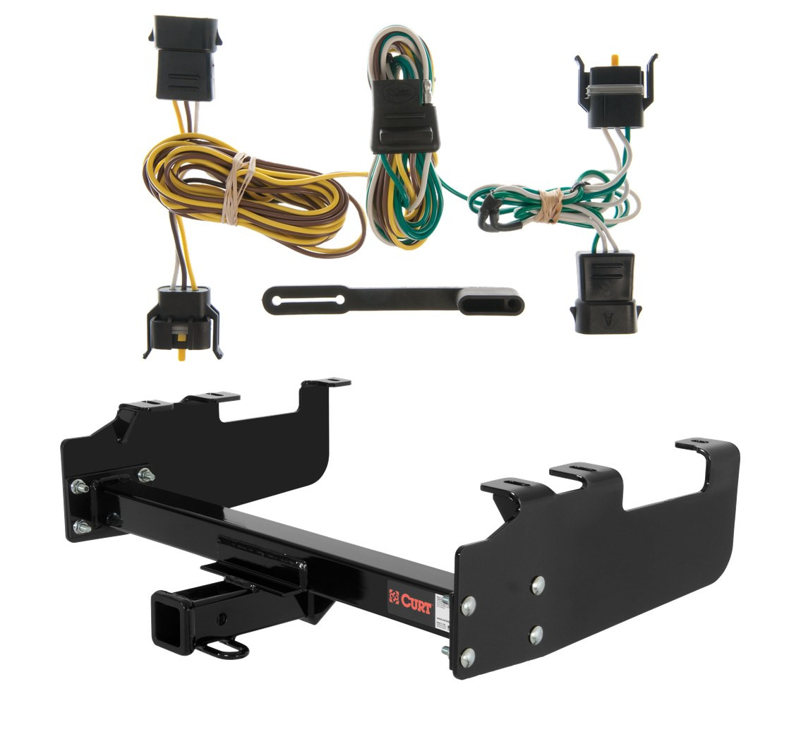 1997 Ford F-250 Old body with 10" drop bumper, excluding 1973 - 1979 crew cab Excluding flareside bed Curt 2", Class 3 Trailer Tow Hitch + 4-flat Wiring Kit 13099 thumbnail 0