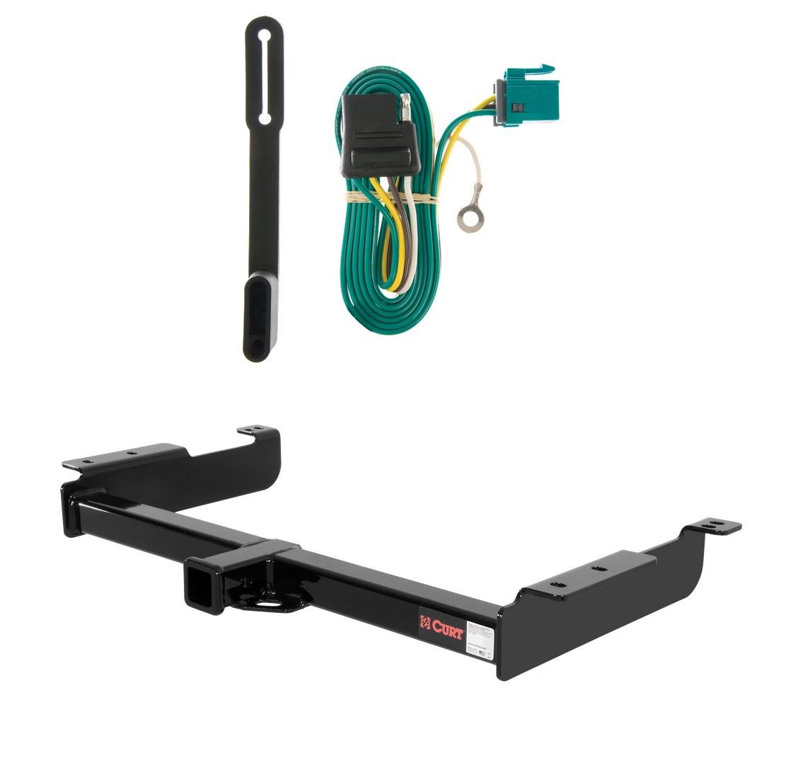 1996 - 1999 Chevrolet Express 3500 Excluding cutaway models Curt 2", Class 4 Trailer Tow Hitch + 4-flat Wiring Kit 14090 thumbnail 0
