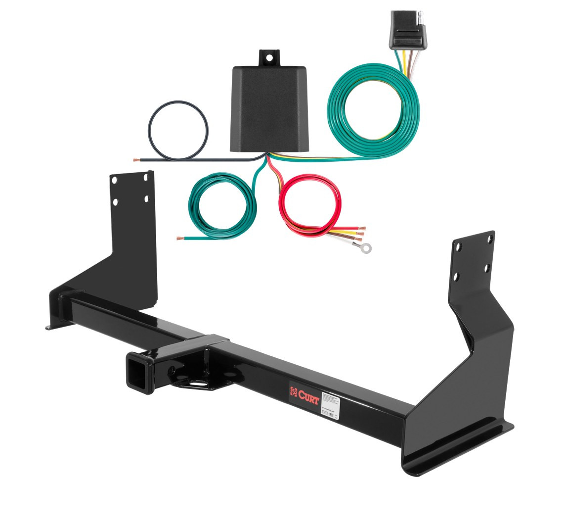 2010 - 2026 Mercedes-Benz Sprinter 2500 Cargo van, excluding rear door step Curt 2", Class 3 Trailer Tow Hitch + 4-flat Wiring Kit 13358 thumbnail 0