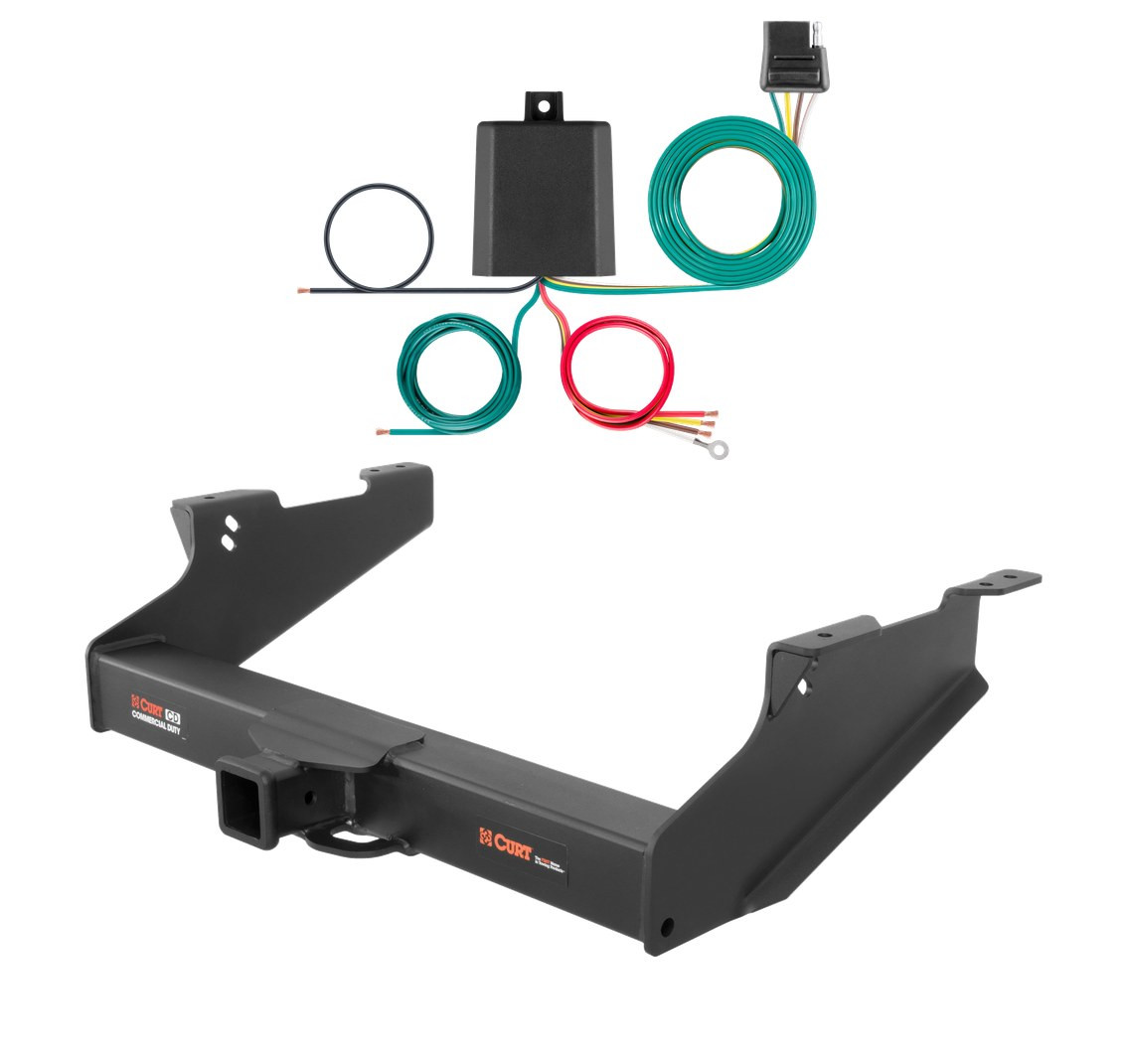 2011 - 2015 RAM 1500 Classic Excluding factory receiver Curt 2-1/2", Class 5 Trailer Tow Hitch + 4-flat Wiring Kit 15704 thumbnail 0