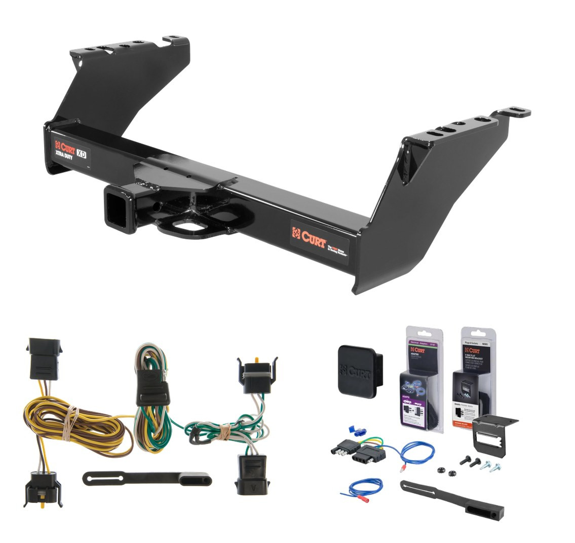 1997 Ford F-350 Old body, excluding with 10" drop bumper Curt 2" Class 5 Trailer Tow Hitch + 5-Flat Wiring Kit Tow Boat/Utility Trailer with Surge Brakes 15300 thumbnail 0
