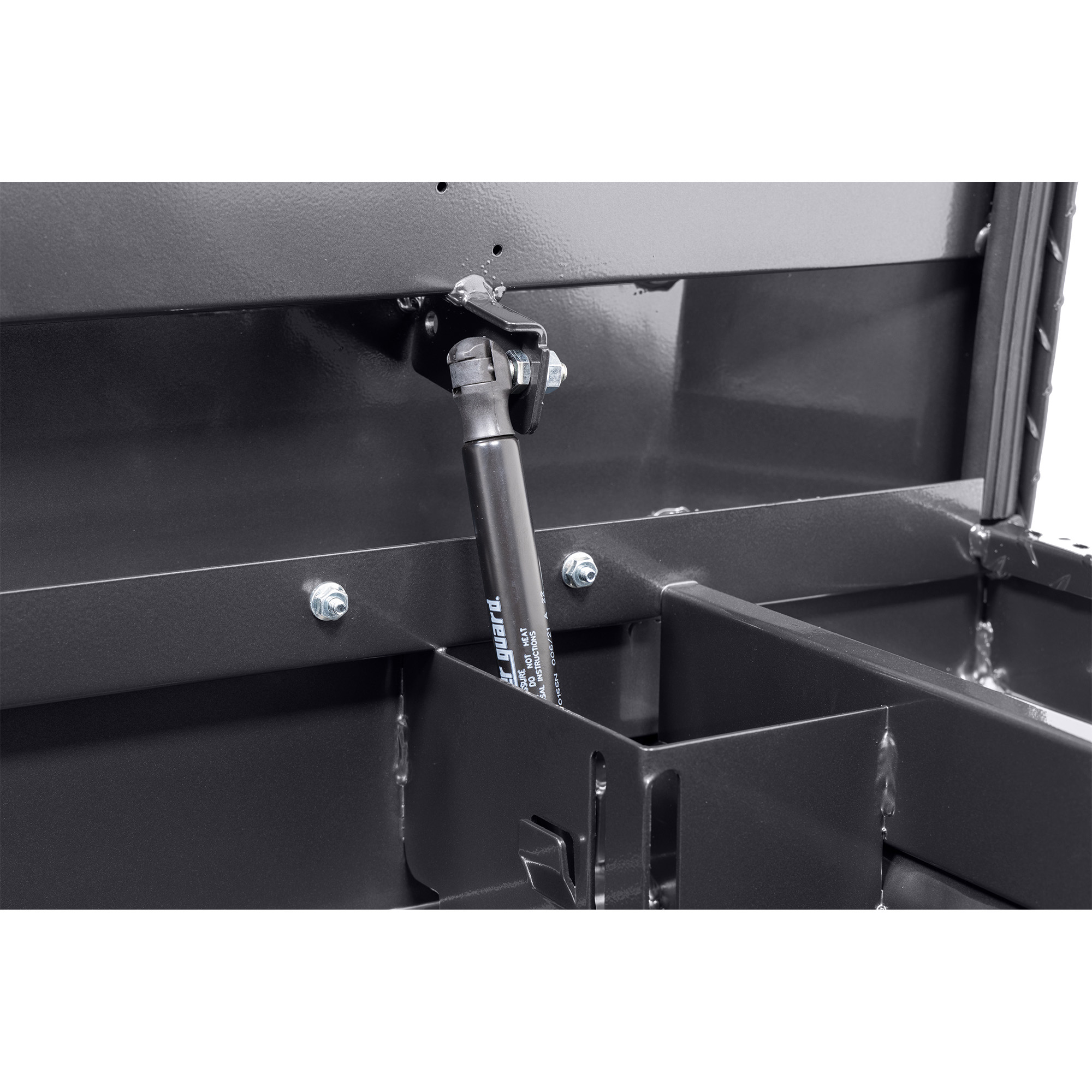 Weather Guard 121-6-04 Aluminum Saddle Tool Box, 11 Cu Ft, Full Low Profile, Gunmetal Gray, Tamper Resistant Lock thumbnail 2