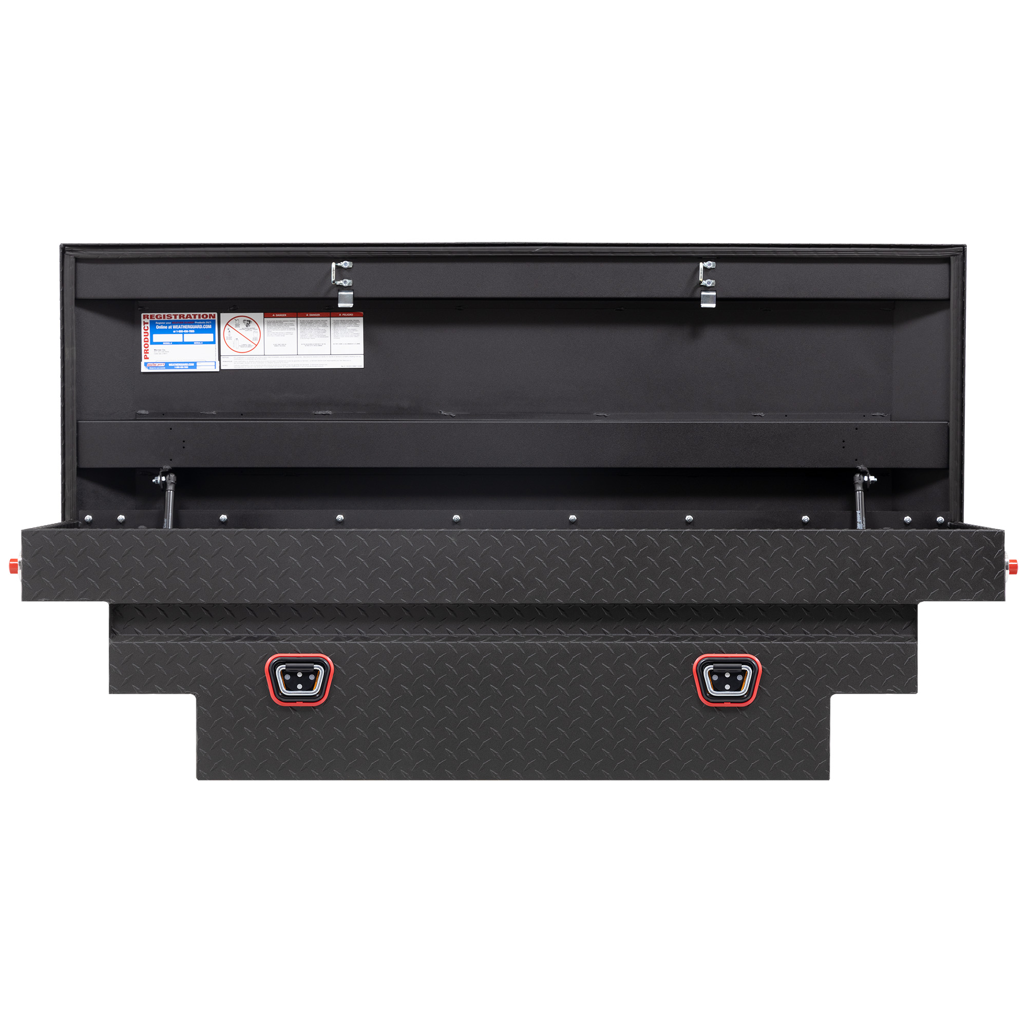 WEATHER GUARD 9 cu ft Aluminum Saddle Box 137-52-04, Compact Deep, Textured Matte Black, Tamper Resistant Lock thumbnail 10