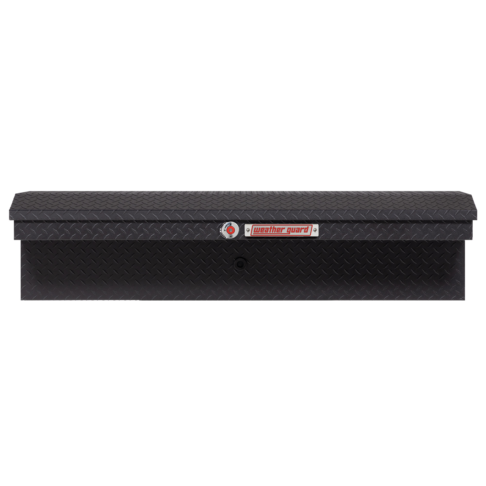 WEATHER GUARD 178-52-04 56" Lo-Side Truck Tool Box, 4 cu ft, Aluminum, Textured Matte Black, High Security Lock thumbnail 0