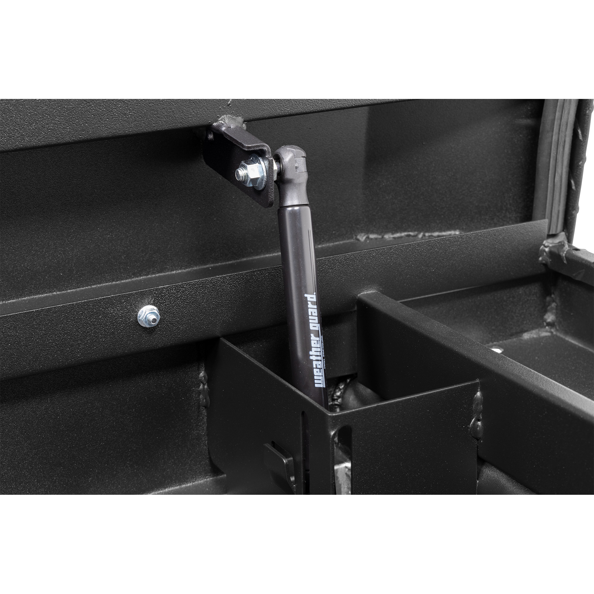 WEATHER GUARD 11 cu ft Aluminum Saddle Tool Box 121-52-04, Low Profile, Textured Matte Black, 1KEY Ultralock thumbnail 2