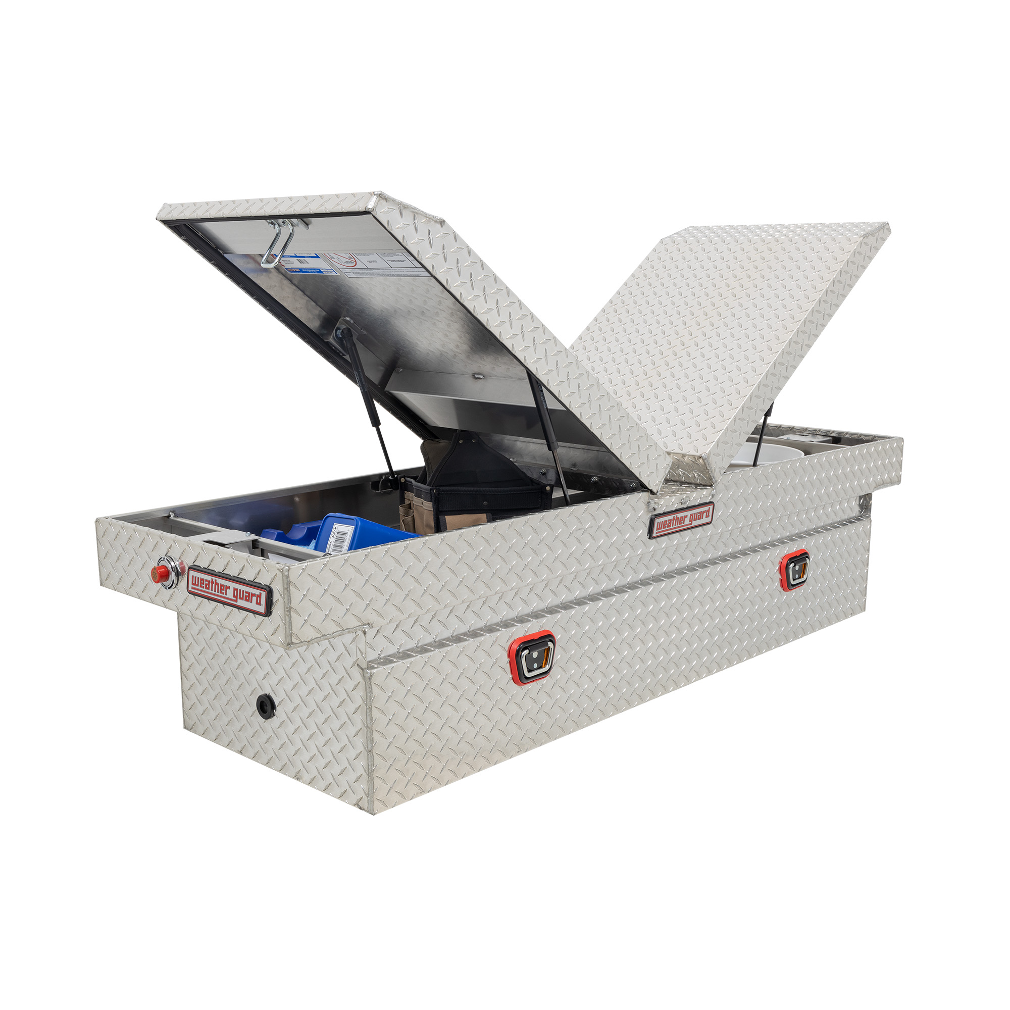 Weather Guard 124-0-04 Gull Wing Cross Box, 72" x 20.5" x 18.38", Full Standard Truck Bed Tool Box, Gloss Black thumbnail 2
