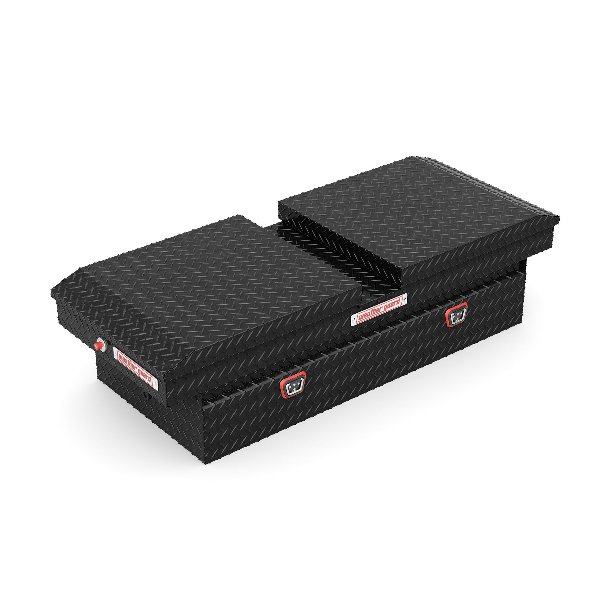 WEATHER GUARD 114-5-04 Gull Wing Cross Box, 71.5" x 27.5" x 18.5", Full Extra Wide Truck Bed Toolbox, Gloss Black thumbnail 1