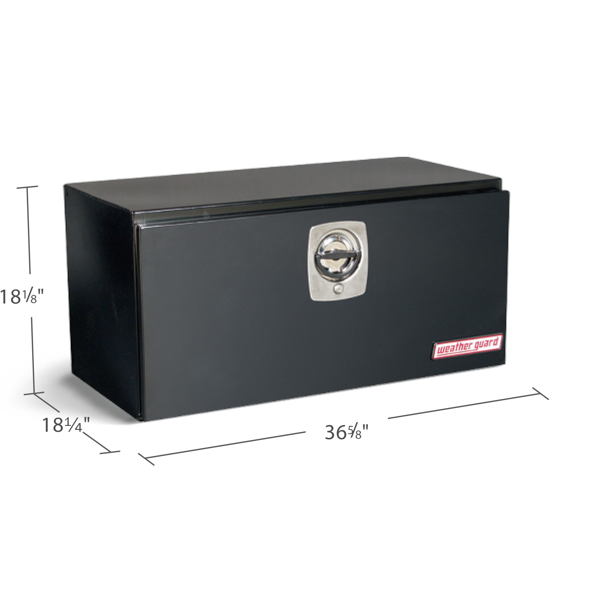 Weather Guard 536-5-02 6.2 Cu Ft, 36.63" x 18.25" x 18.13" Underbed Tool Box, Heavy Duty Steel, Gloss Black thumbnail 1