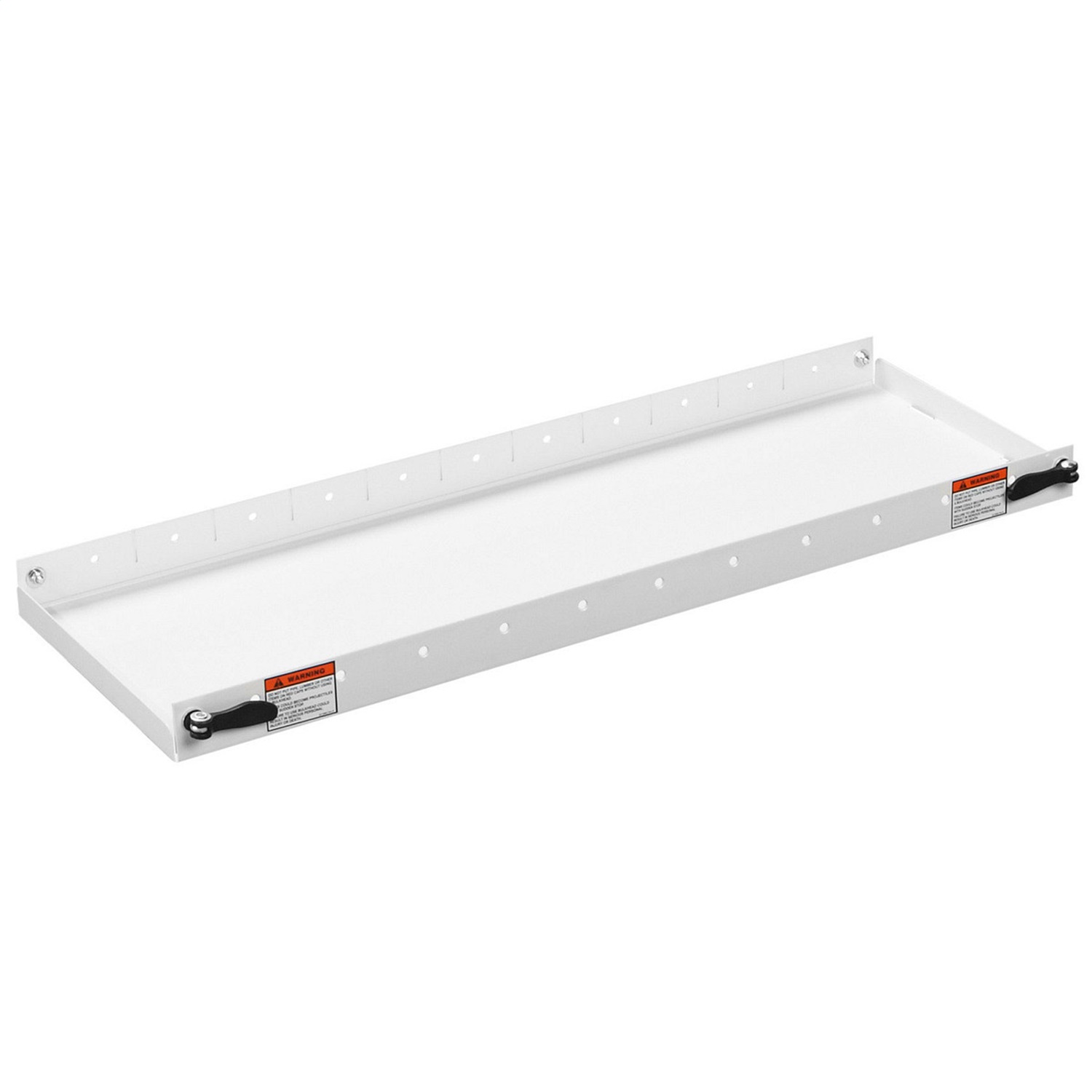 Weather Guard 52" x 13.5" x 2" Steel Accessory Shelf 9145-3-01, White Powder Coat Van Storage with Adjustable Dividers thumbnail 0