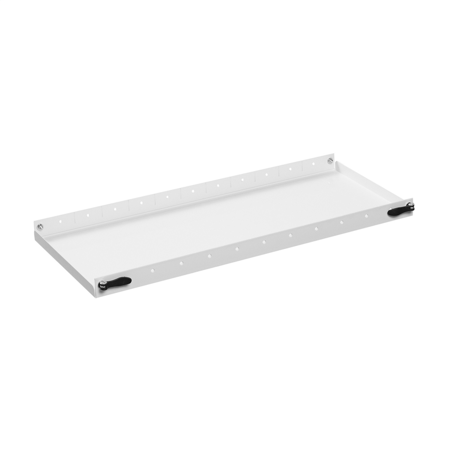 Weather Guard 36" x 16" x 2" Steel Accessory Shelf 9163-3-01, White Powder Coat Van Storage with Adjustable Dividers thumbnail 0