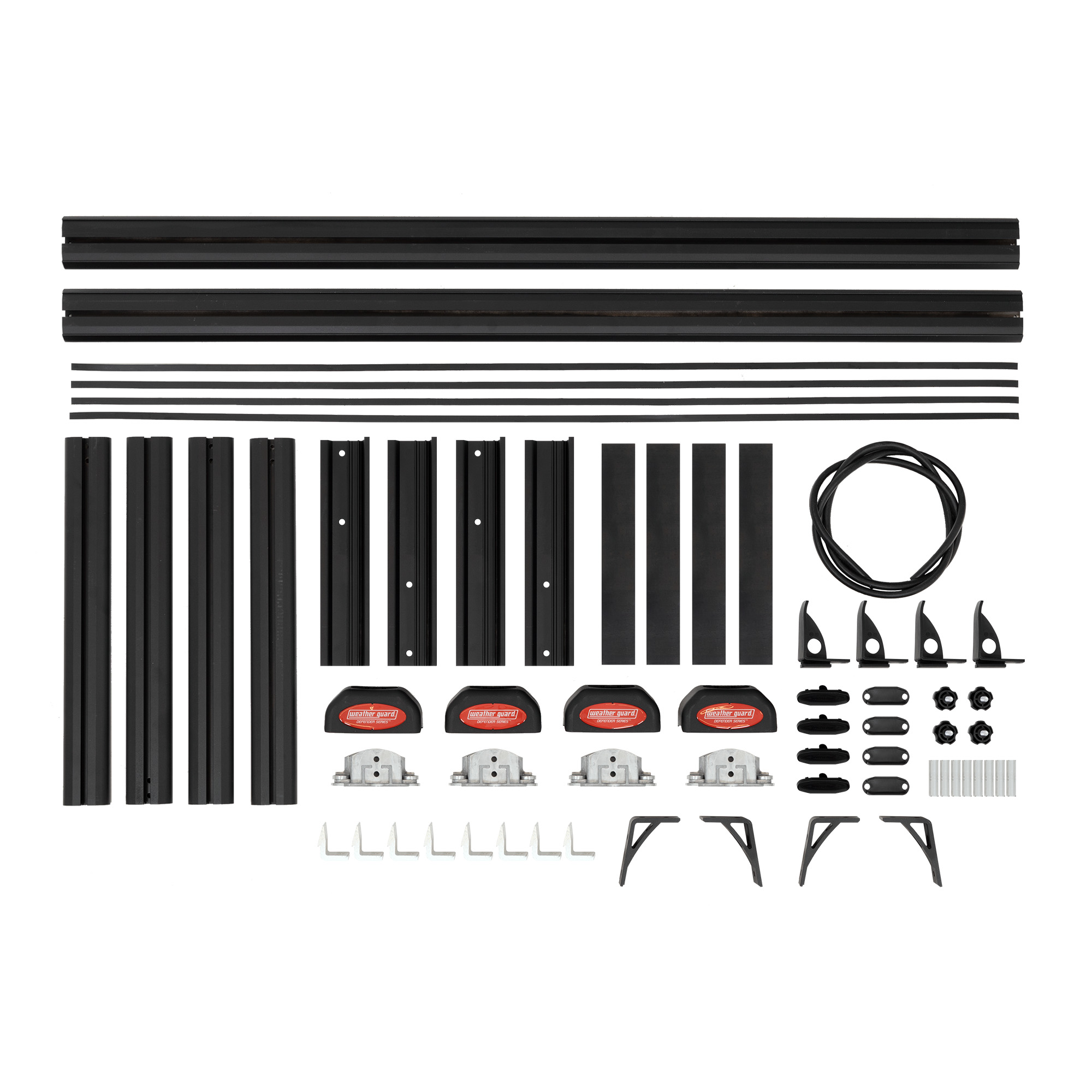 WEATHER GUARD TR801-A Aluminum Truck Rack, Black Matte Finish, Truck Bed Rear Bar thumbnail 5