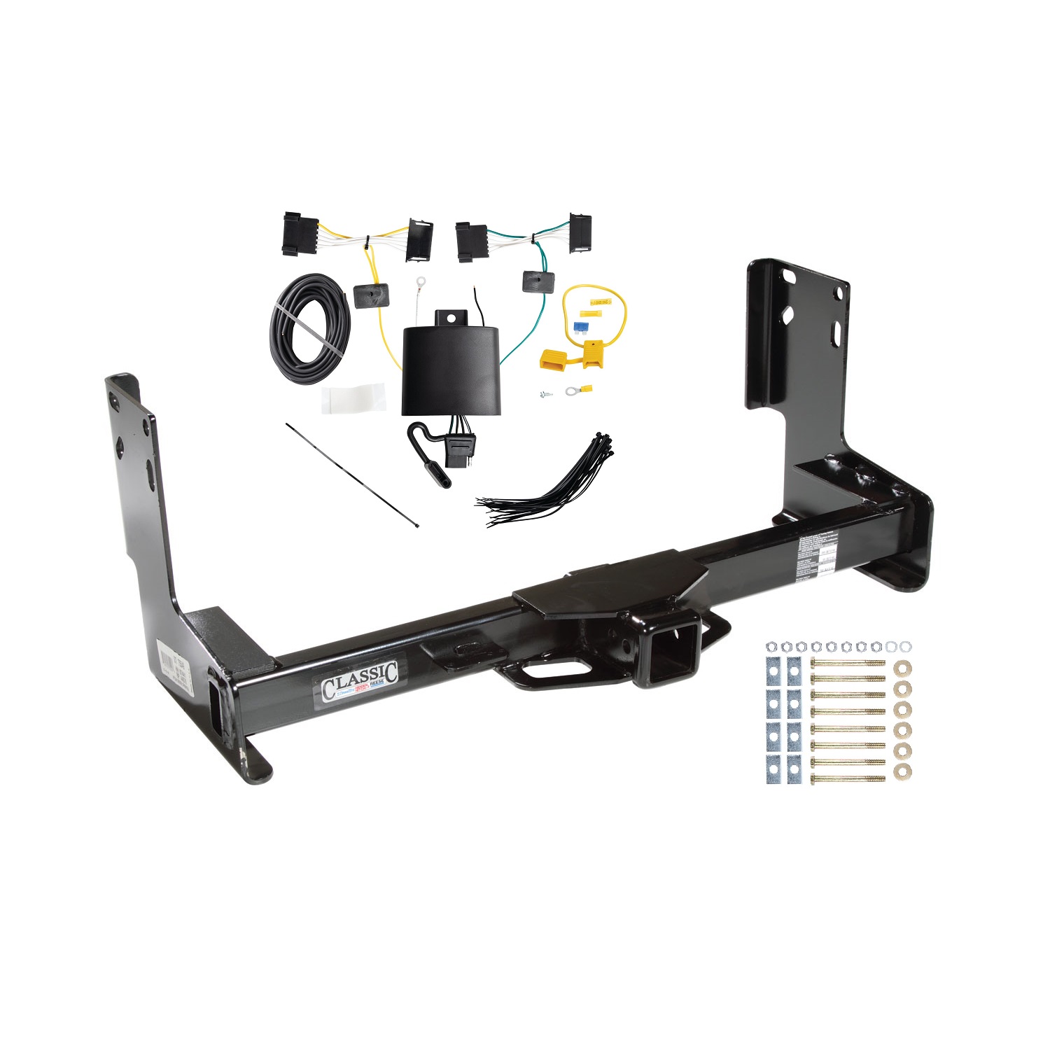 2019-2021 Mercedes-Benz Sprinter 3500 Except w/Factory Step Bumper Draw-tite Class 4 Trailer Hitch, 2 Inch Square Receiver Bundle w/ Plug-n-Play T-One Wiring Harness thumbnail 0