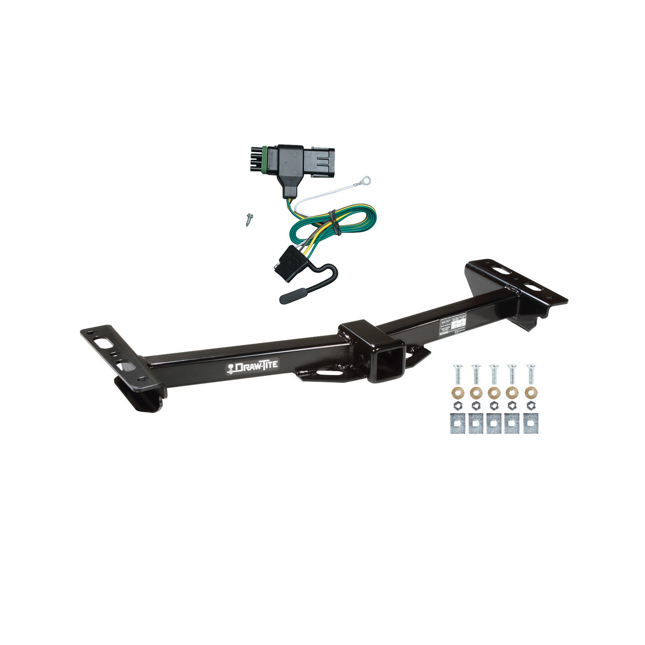 1988-2000 GMC K2500 w/Aftermarket Roll Pan Draw-tite Class 3 Trailer Hitch, 2 Inch Square Receiver Bundle w/ Plug-n-Play T-One Wiring Harness thumbnail 0