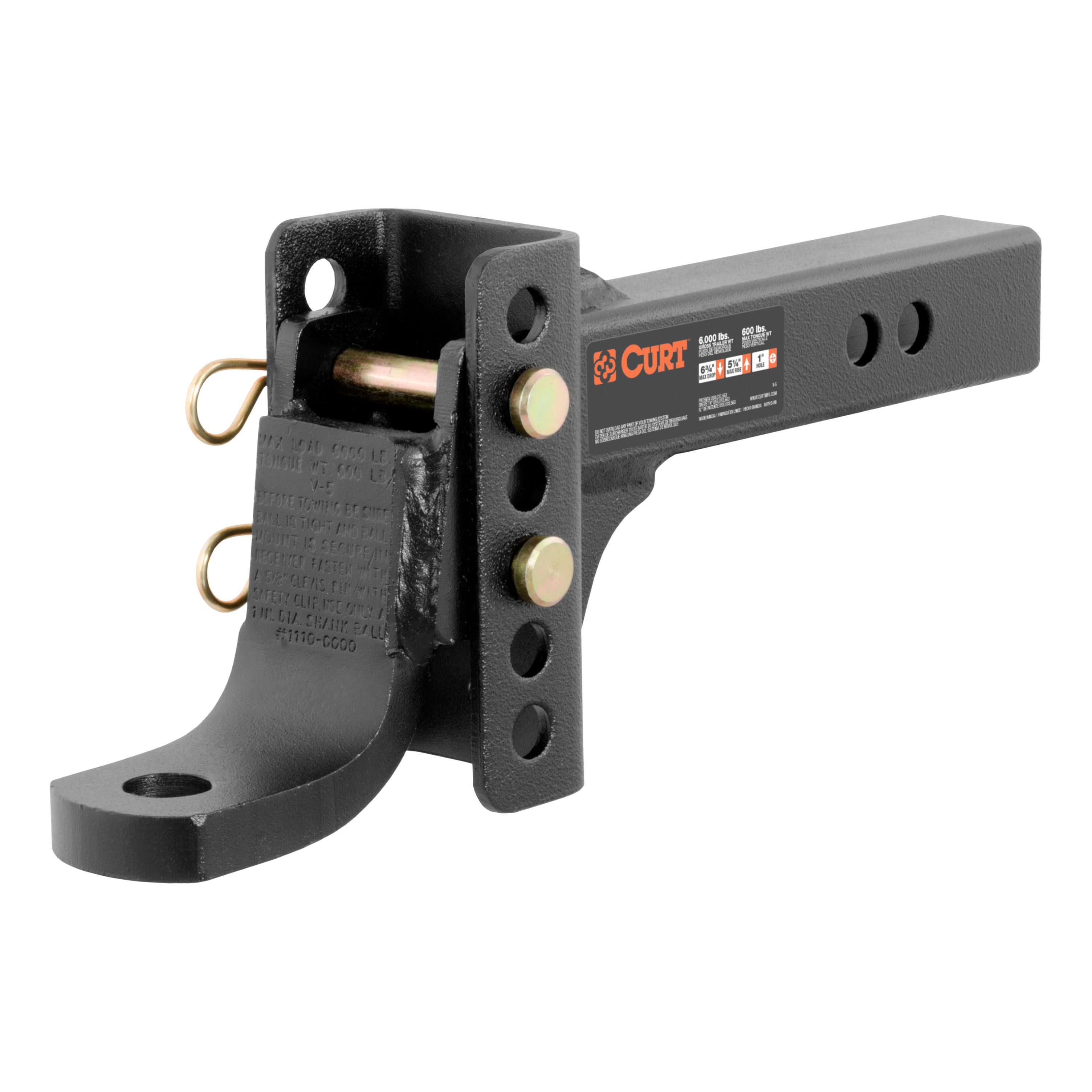 CURT Adjustable Channel Mount with 1