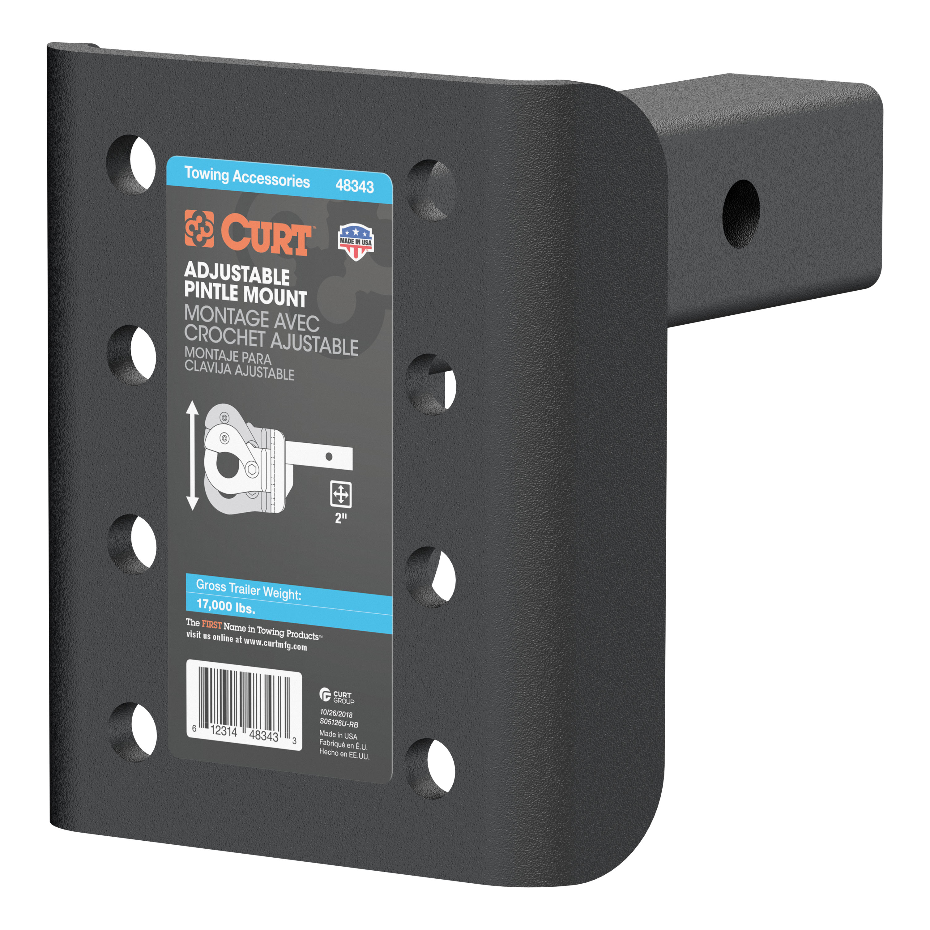 CURT Adjustable Pintle Mount (2